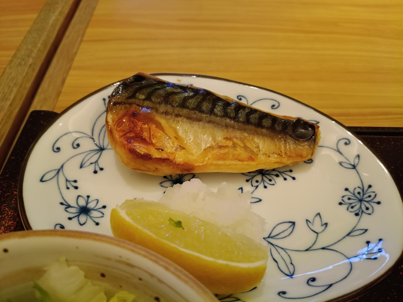 さば塩焼きのアップ