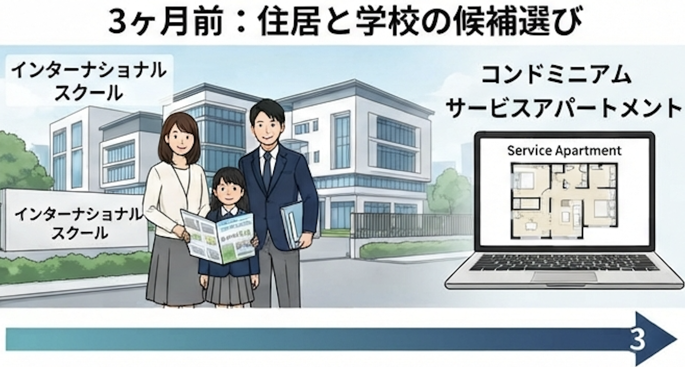 3ヶ月前｜住居と医療の準備