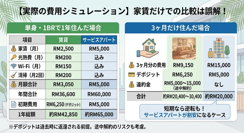 実際の費用シミュレーション