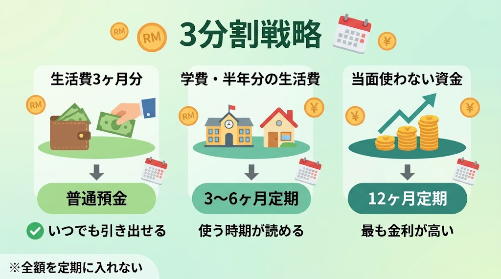 移住者におすすめの資金3分割戦略