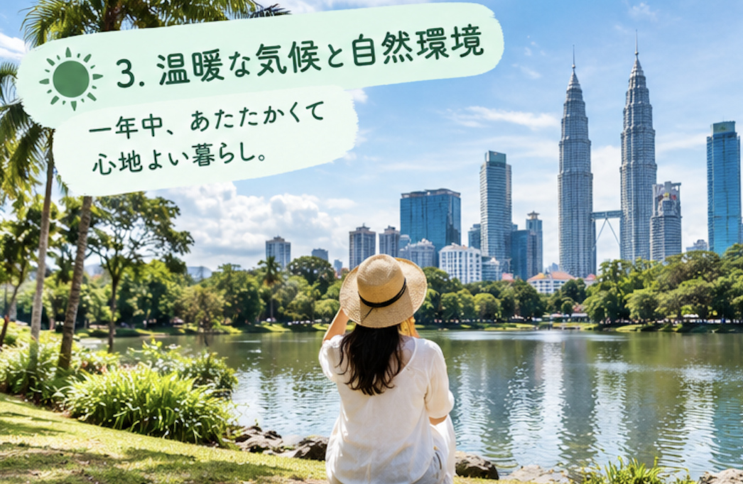 温暖な気候と自然環境のイメージ